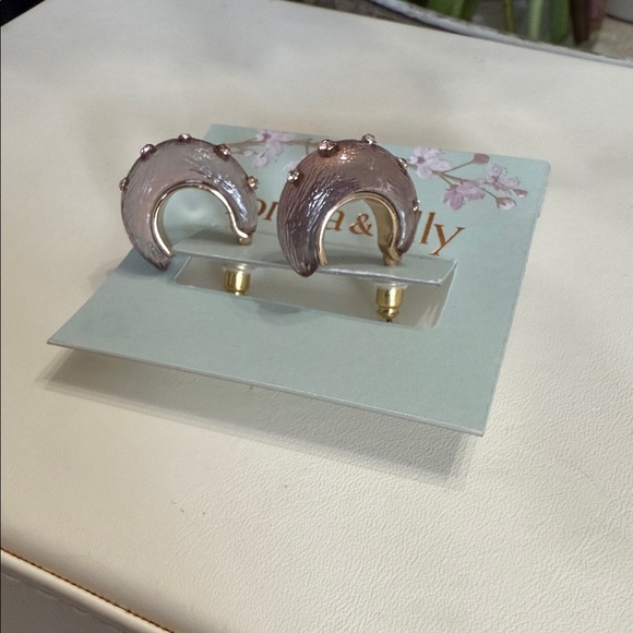 Lonna & Lilly Silver and Gold Studded Earrings - Picture 2 of 4